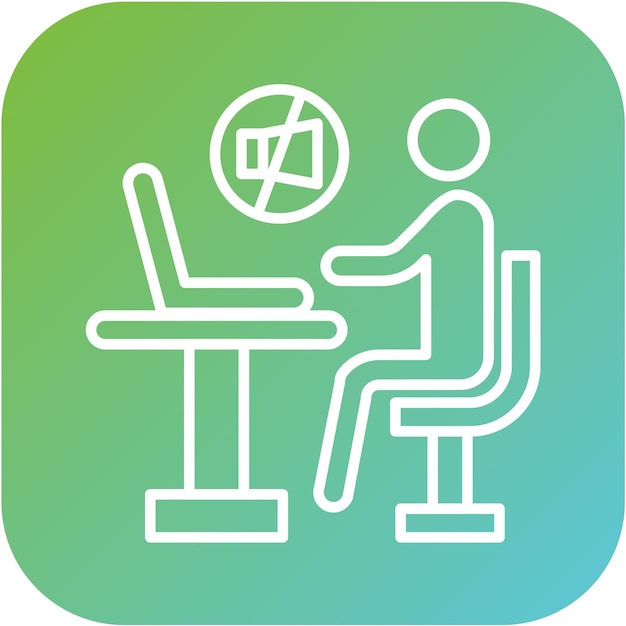 Diseño vectorial Estilo del icono de distracción del trabajo