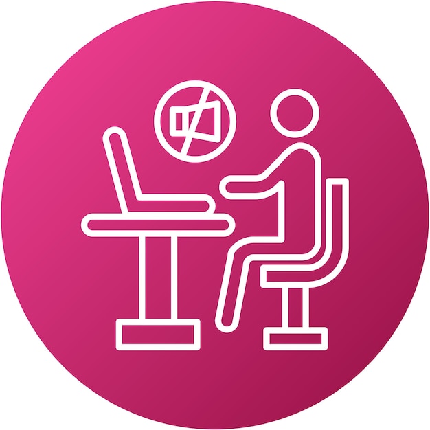 Diseño vectorial Estilo del icono de distracción del trabajo