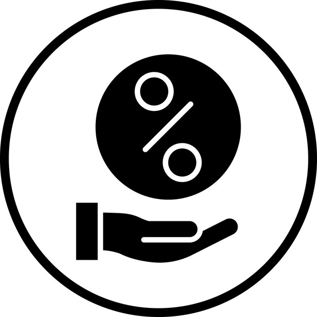Diseño vectorial Estilo del icono de distribución de ingresos