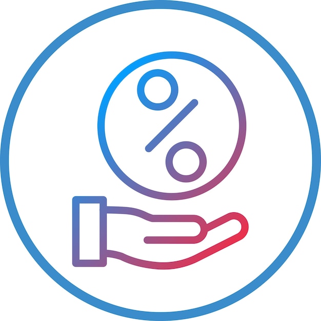 Diseño vectorial Estilo del icono de distribución de ingresos