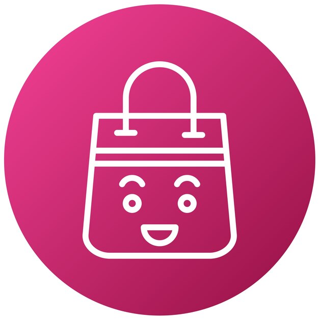 Diseño vectorial Estilo de icono divertido de compras
