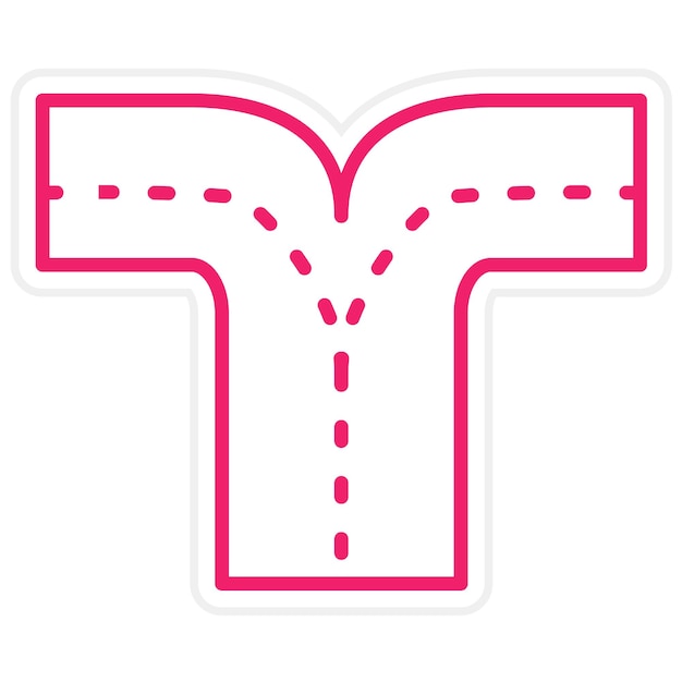 Diseño vectorial Estilo de icono dividido de la carretera