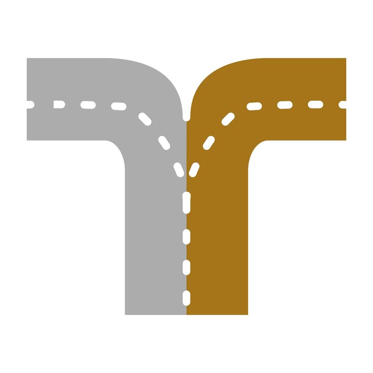Vector diseño vectorial estilo de icono dividido de la carretera