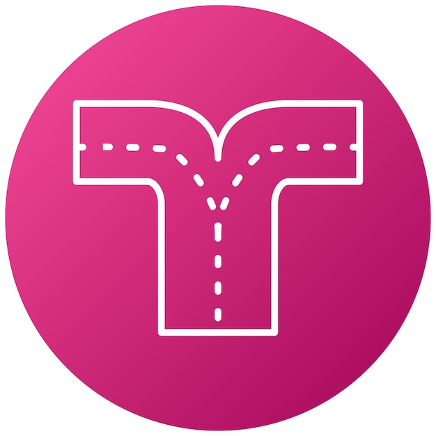 Diseño vectorial Estilo de icono dividido de la carretera
