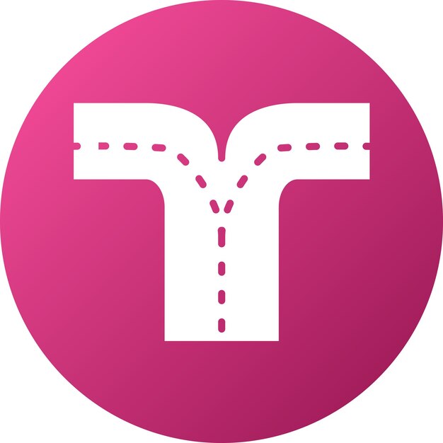 Diseño vectorial Estilo de icono dividido de la carretera
