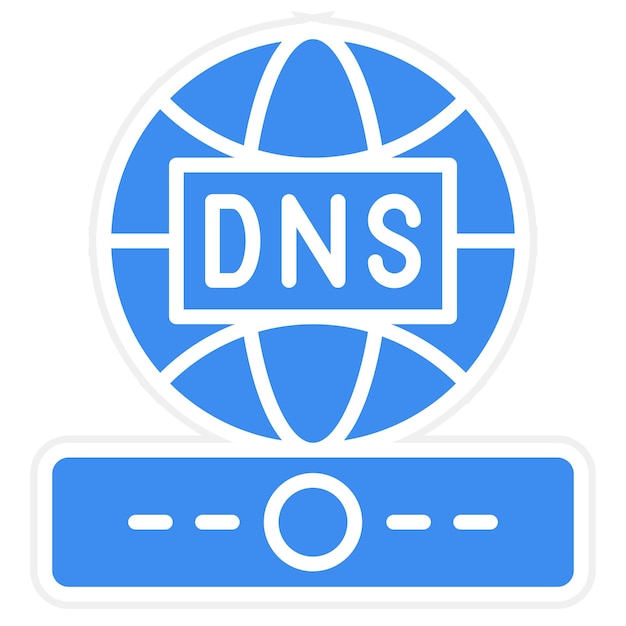 Vector diseño vectorial del estilo del icono dns