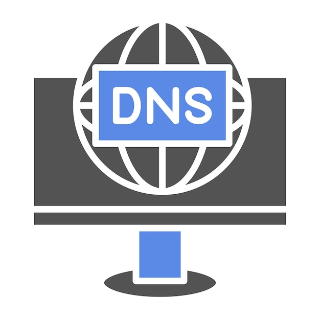 Vector diseño vectorial del estilo del icono dns