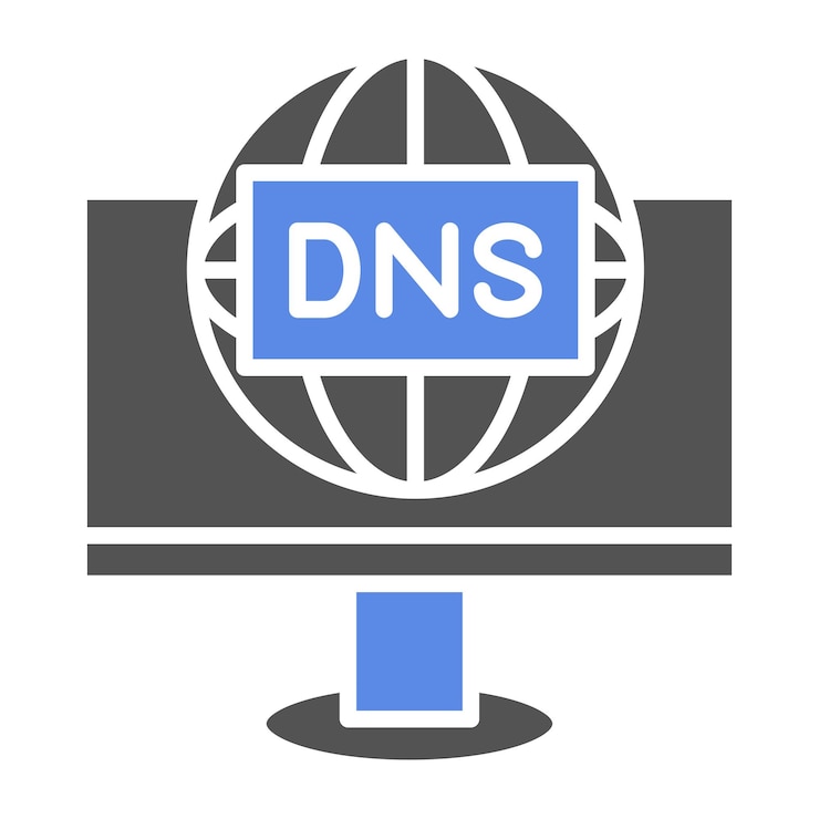 Vector diseño vectorial del estilo del icono dns