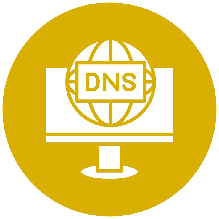 Vector diseño vectorial del estilo del icono dns