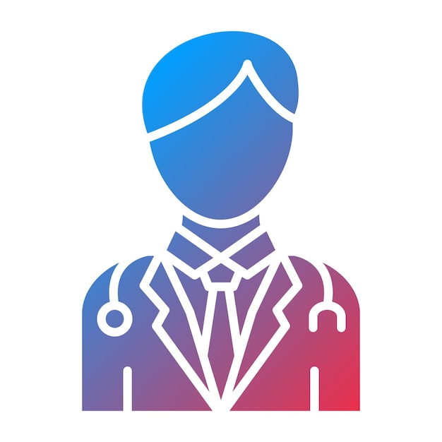 Diseño vectorial Estilo del icono del doctor