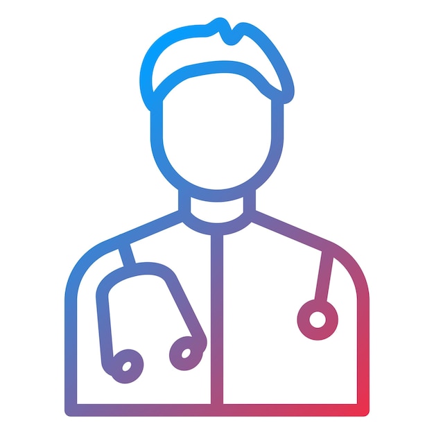 Diseño vectorial Estilo del icono del doctor