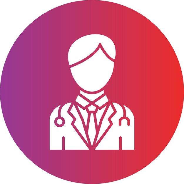Diseño vectorial Estilo del icono del doctor