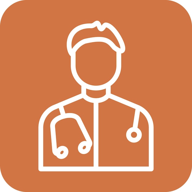 Diseño vectorial Estilo del icono del doctor