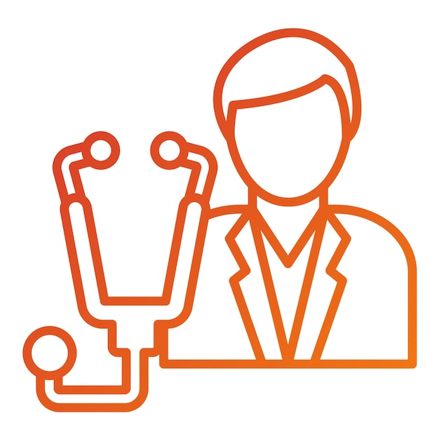 Diseño vectorial Estilo del icono del doctor