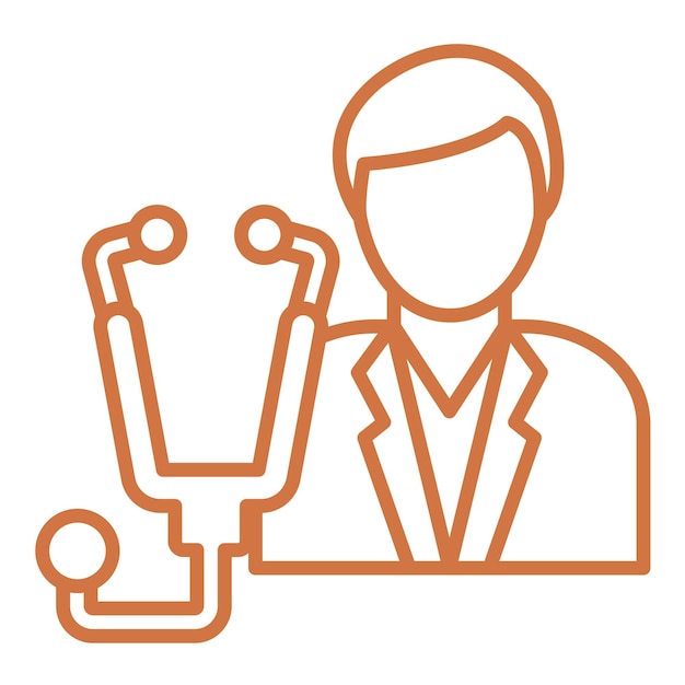 Diseño vectorial Estilo del icono del doctor