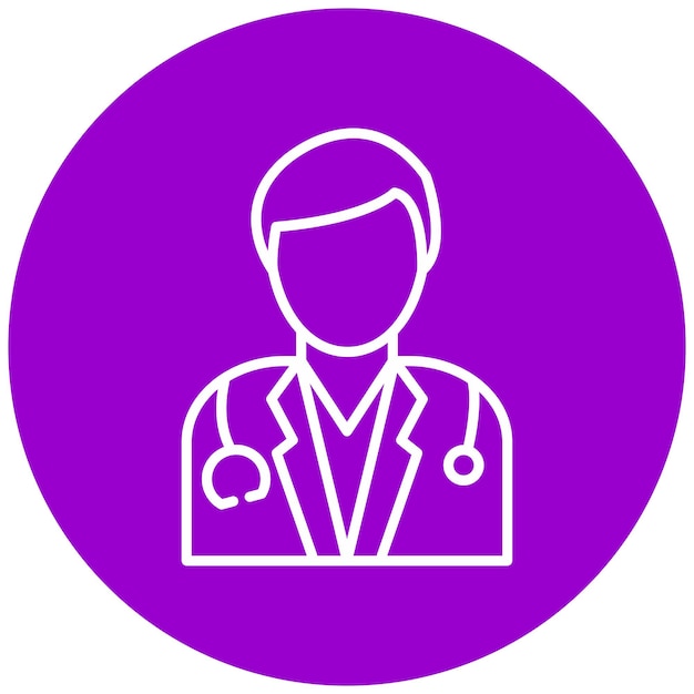 Diseño vectorial Estilo del icono del doctor
