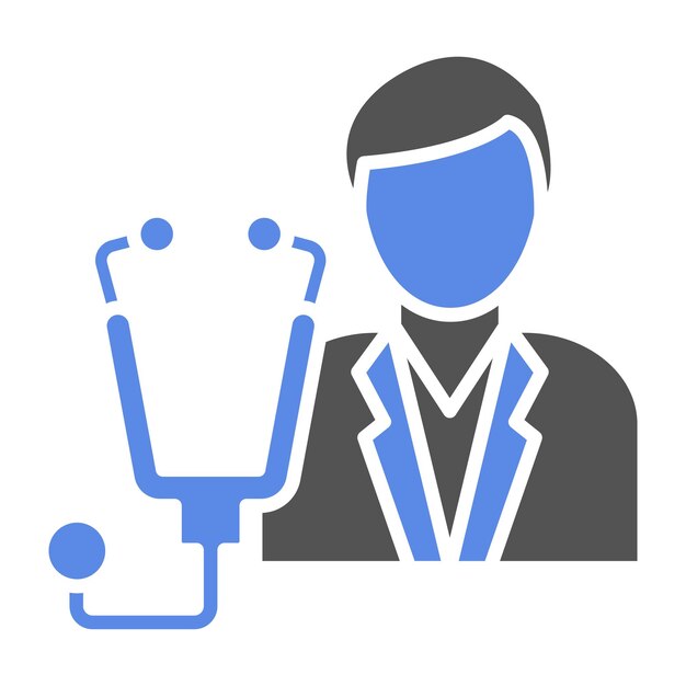 Diseño vectorial Estilo del icono del doctor