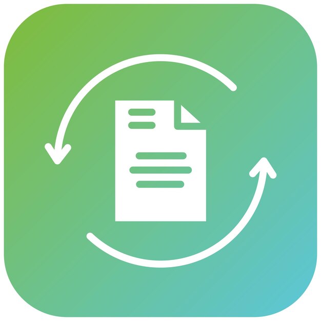 Diseño vectorial Estilo del icono del documento de escaneo
