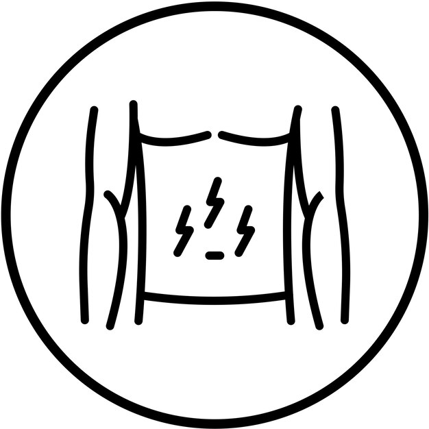 Diseño vectorial Estilo del icono del dolor de estómago