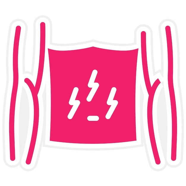 Diseño vectorial Estilo del icono del dolor de estómago