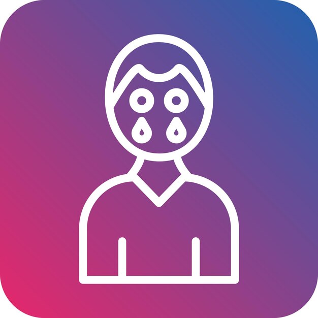 Diseño vectorial de estilo de icono de dolor
