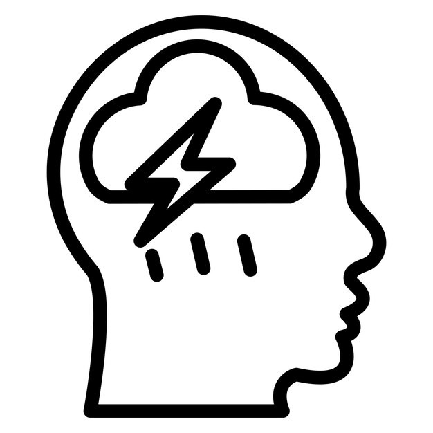 Diseño vectorial de estilo de icono de dolor