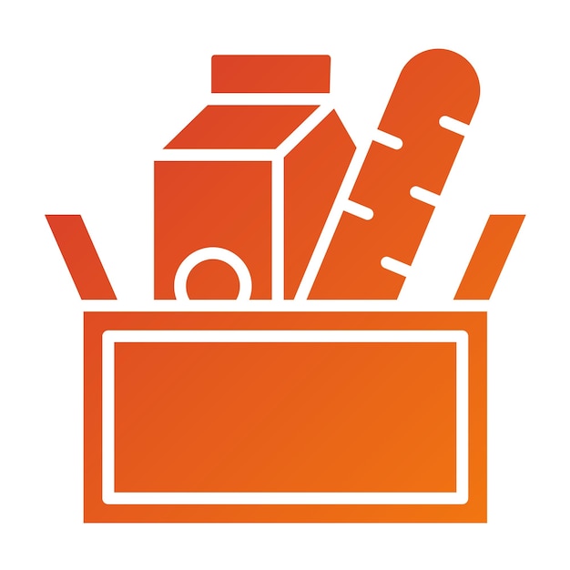 Diseño vectorial Estilo del icono de donación de alimentos
