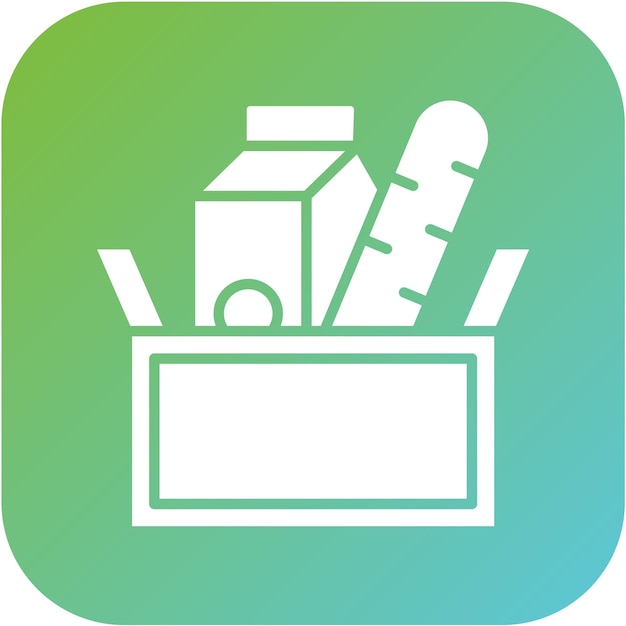 Diseño vectorial Estilo del icono de donación de alimentos