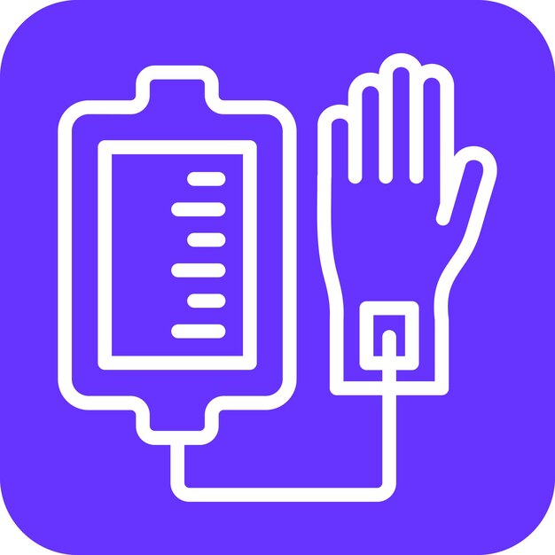 Diseño vectorial del estilo del icono de la donación de sangre