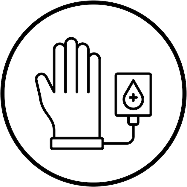 Diseño vectorial del estilo del icono de la donación de sangre