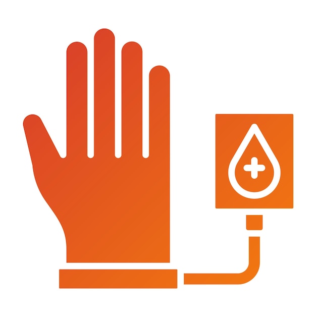 Diseño vectorial del estilo del icono de la donación de sangre