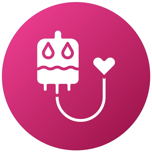 Diseño vectorial del estilo del icono de la donación de sangre