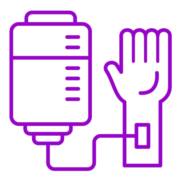 Diseño vectorial del estilo del icono de la donación de sangre