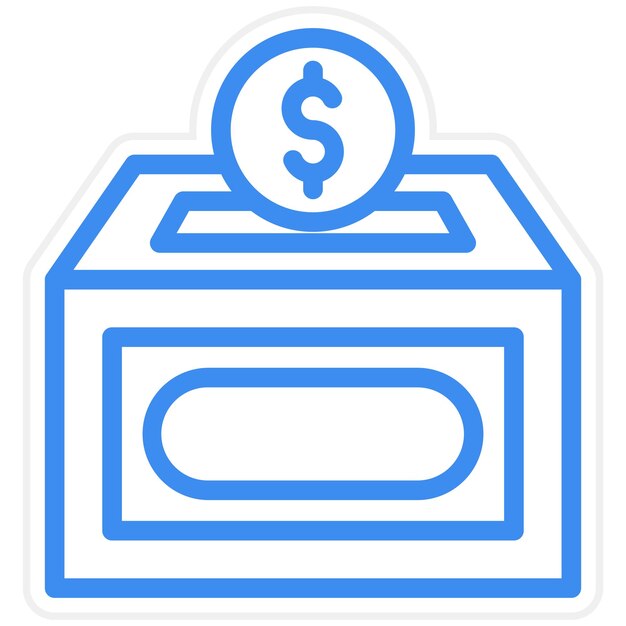 Diseño vectorial Estilo del icono de donación
