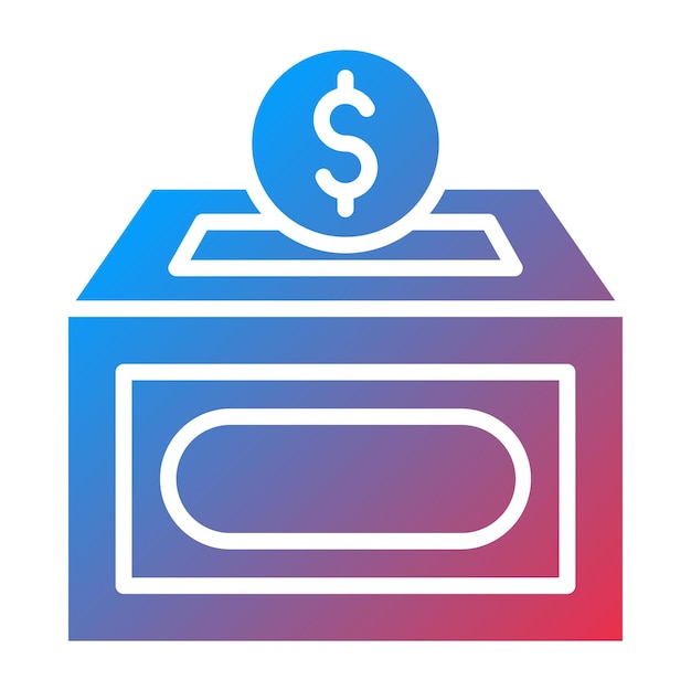 Diseño vectorial Estilo del icono de donación
