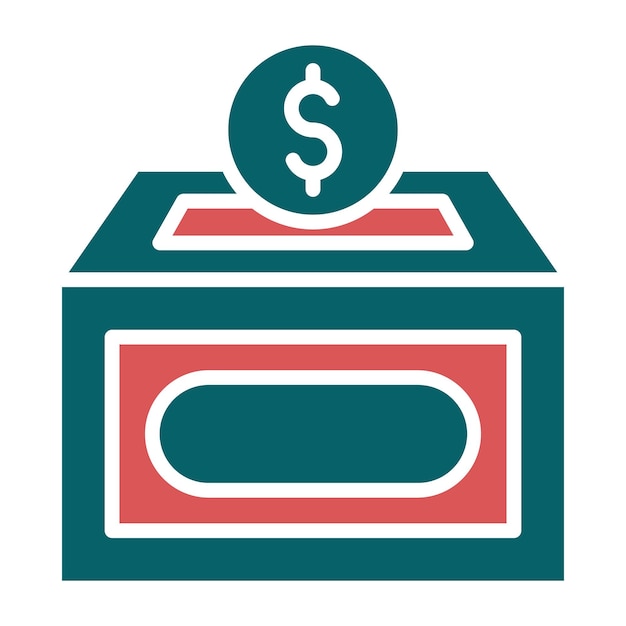 Diseño vectorial Estilo del icono de donación
