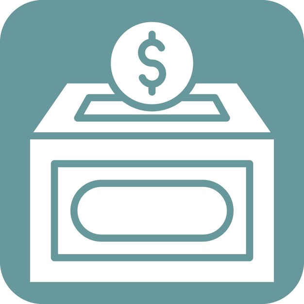 Diseño vectorial Estilo del icono de donación