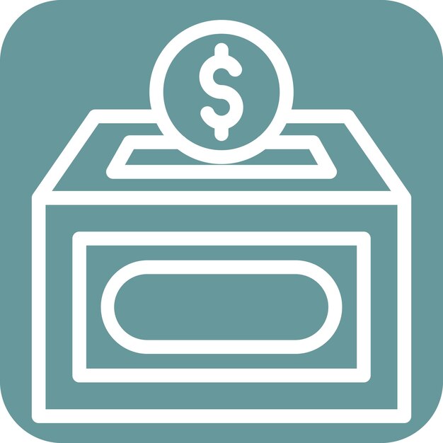 Diseño vectorial Estilo del icono de donación