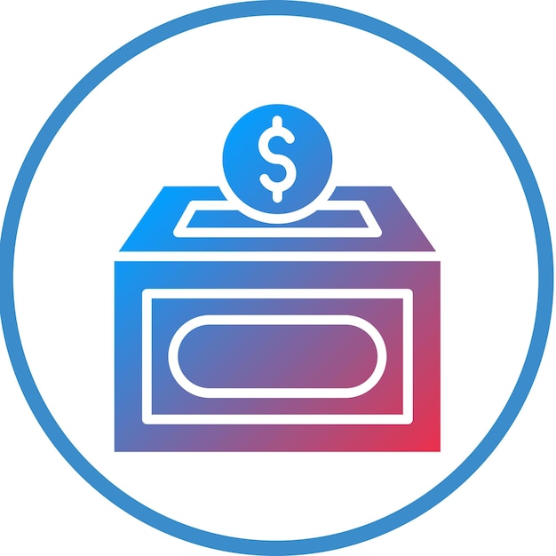 Diseño vectorial Estilo del icono de donación