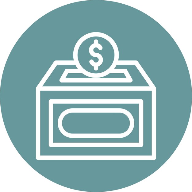 Diseño vectorial Estilo del icono de donación