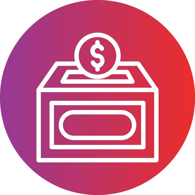 Diseño vectorial Estilo del icono de donación