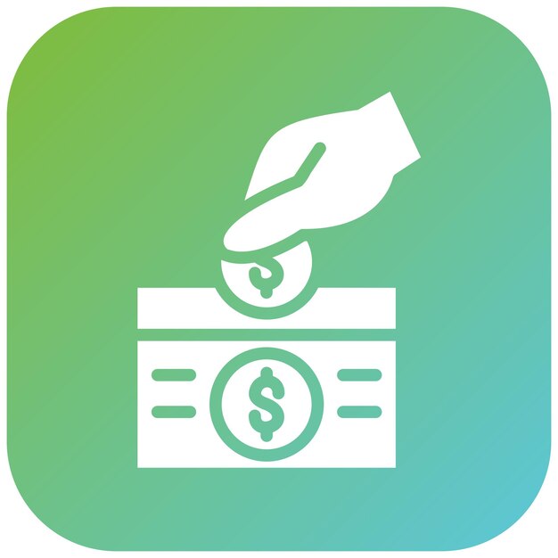Diseño vectorial Estilo del icono de donación