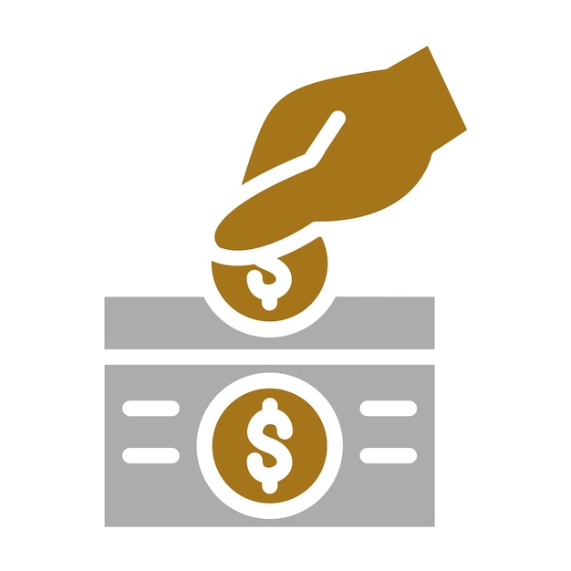 Diseño vectorial Estilo del icono de donación