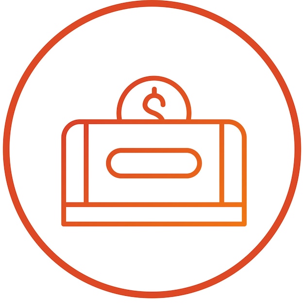 Diseño vectorial Estilo del icono de donación