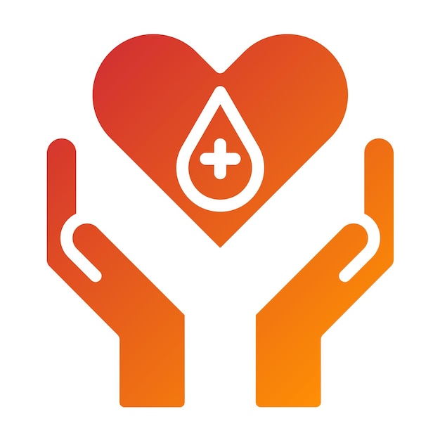 Diseño vectorial Estilo del icono del donante de sangre