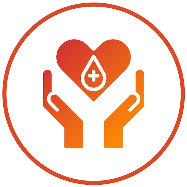 Diseño vectorial Estilo del icono del donante de sangre