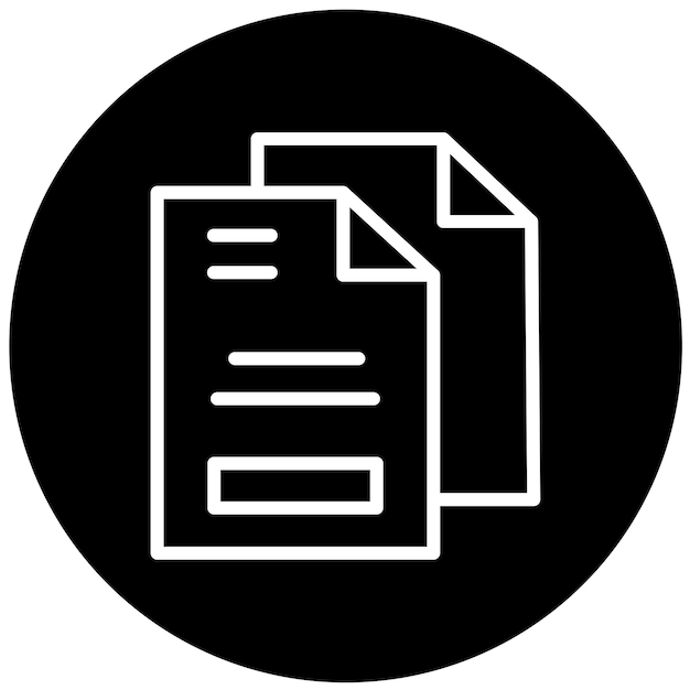 Diseño vectorial Estilo de icono de dos páginas