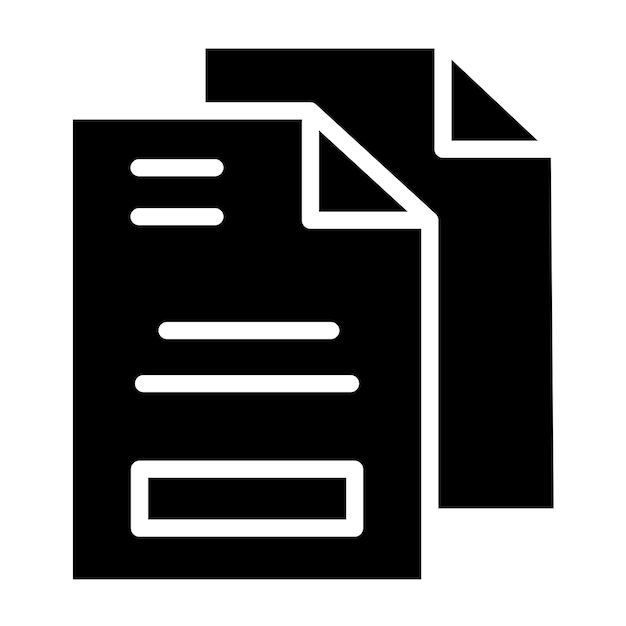 Diseño vectorial Estilo de icono de dos páginas