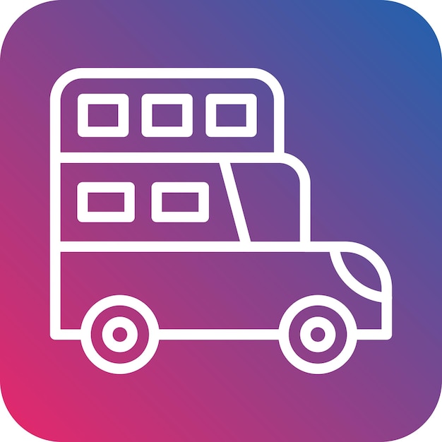 Diseño vectorial Estilo de icono de dos pisos