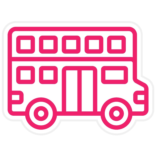Diseño vectorial Estilo de icono de dos pisos